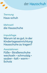 Wortschatzkärtchen: In der Kita (Innenansicht)