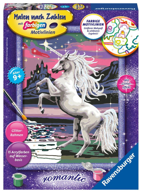 Ravensburger Malen nach Zahlen 28563 - Magisches Einhorn - Kinder ab 9 Jahren