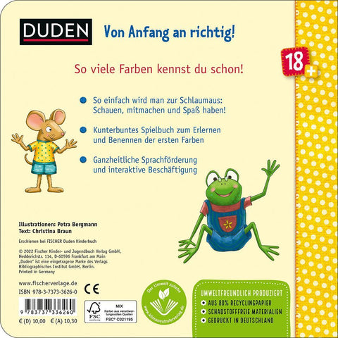 Duden 18+: Für kleine Schlaumäuse: Farben (Lustiges Mitmach-Buch für die Kleinsten)