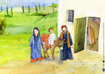 Josef, Maria und Jesus müssen fliehen. Kamishibai Bildkartenset (Innenansicht)