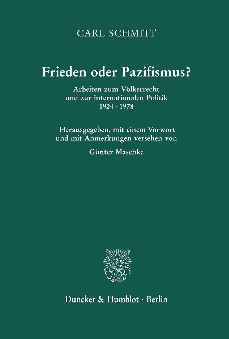 Frieden oder Pazifismus?