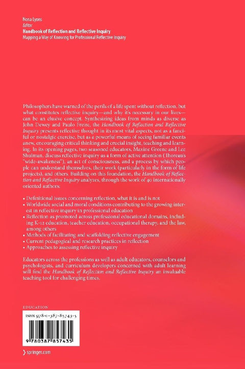 Handbook of Reflection and Reflective Inquiry