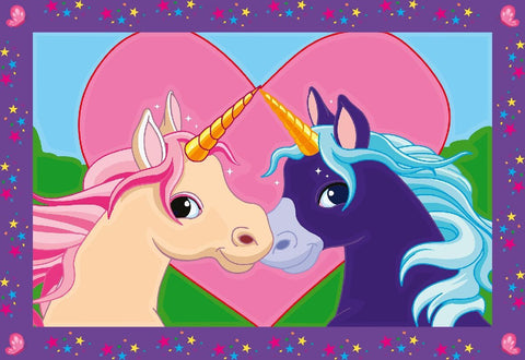 Bunte Einhornwelt Malen nach Zahlen Junior