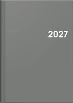 BRUNNEN 1079661637 Buchkalender Mod. 796 2027 A5, Kunststoff, grau