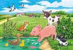 Tierkinder auf dem Land. Puzzle 2 x 12 Teile (Innenansicht)