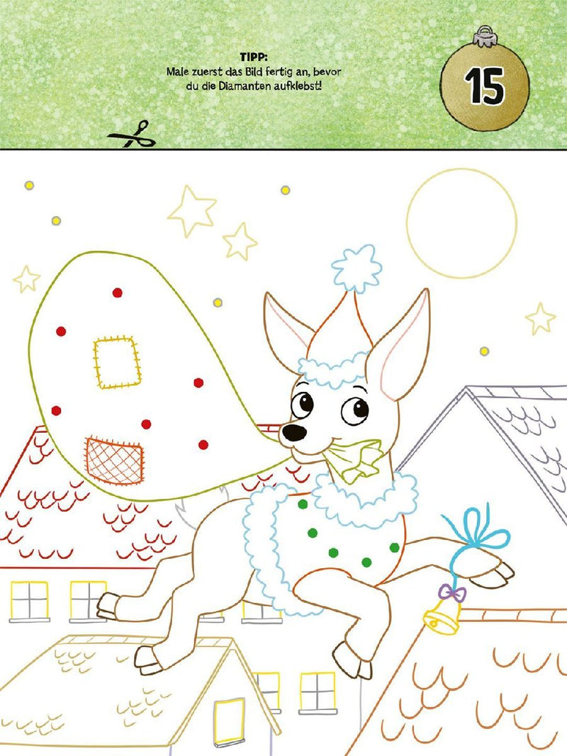 Diamond-Sticker-Adventskalender (Innenansicht)