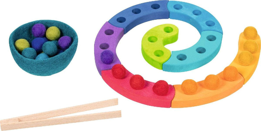 Farbsortierspiel und Adventsspirale
