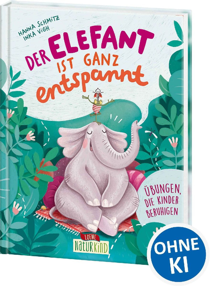 Der Elefant ist ganz entspannt