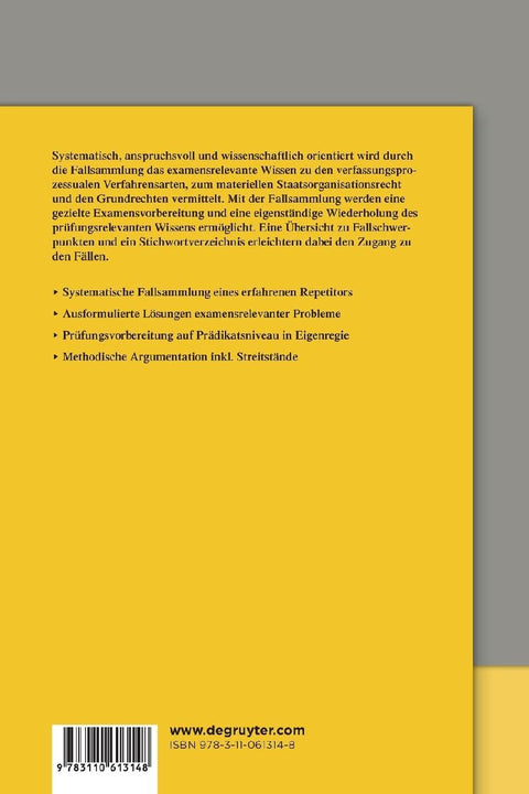 Systematisches Fallrepetitorium Verfassungsrecht