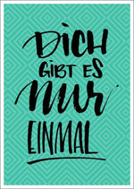 Danke. 18 kalligrafische Postkarten im Vintage-Karton (Innenansicht)