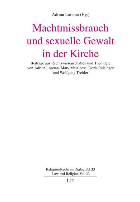 Machtmissbrauch und sexuelle Gewalt in der Kirche