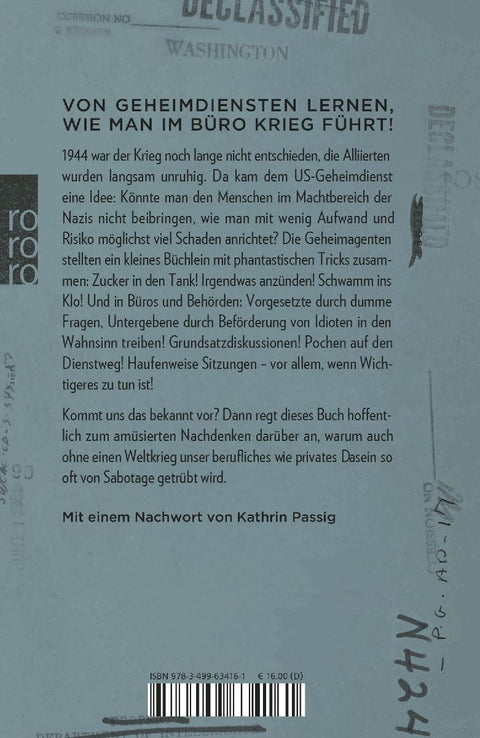 Das kleine Sabotage-Handbuch von 1944