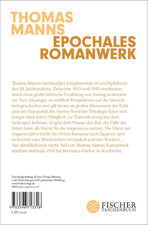 Joseph und seine Brüder IV. Joseph der Ernährer (Neuausgabe)