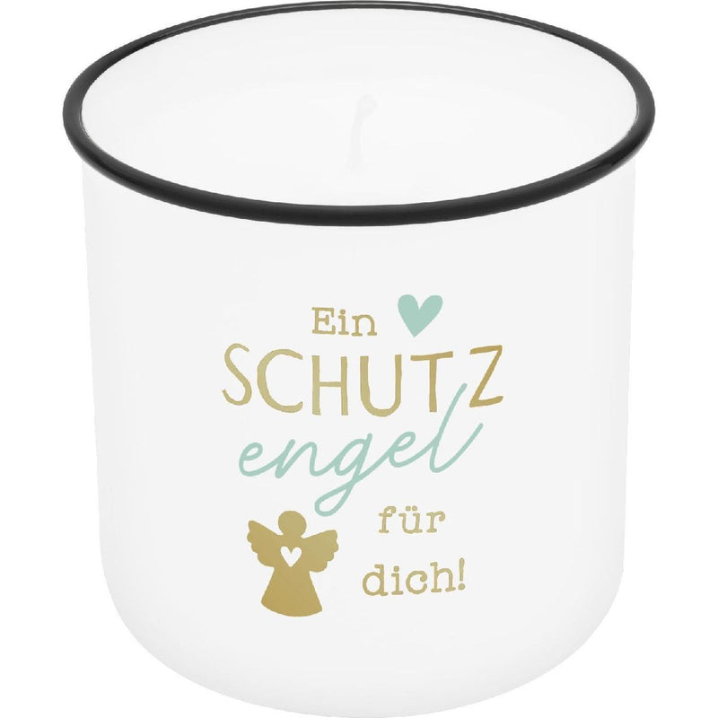 Lieblingskerze in Emailleoptik Motiv "Ein Schutzengel für dich"