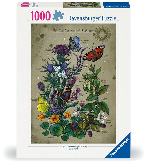 Erwachsenenpuzzle 1000 Teile - Lebenskreis eines Schmetterlings