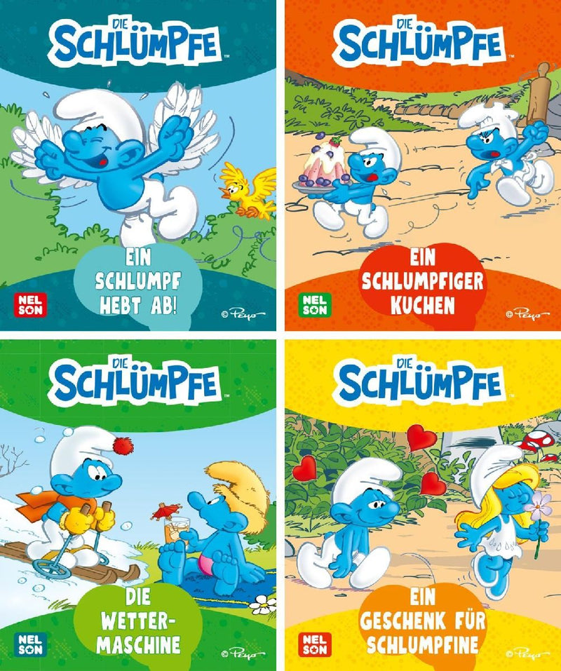 Nelson Mini-Bücher: Schlümpfe 1-4