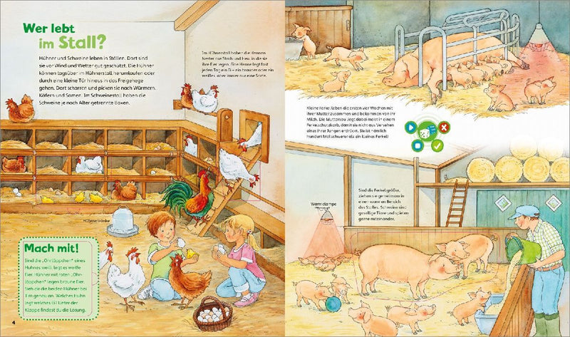 BOOKii® WAS IST WAS Junior Komm mit auf den Bauernhof! (Innenansicht)