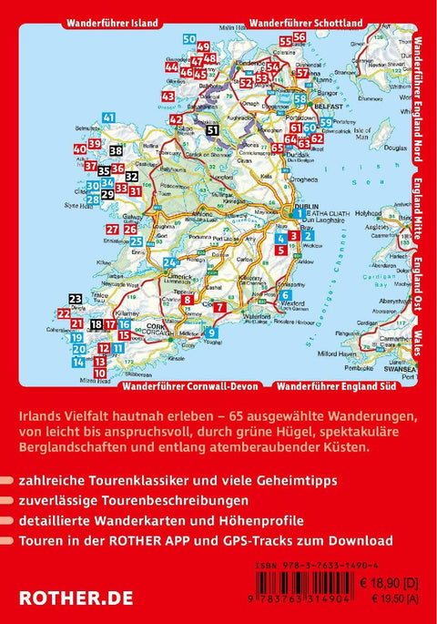 ROTHER Wanderführer Irland mit Nordirland. 65 Touren auf der grünen Insel im Atlantik