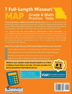 7 Full-Length Missouri MAP Grade 6 Math Practice Tests (Rückseite)