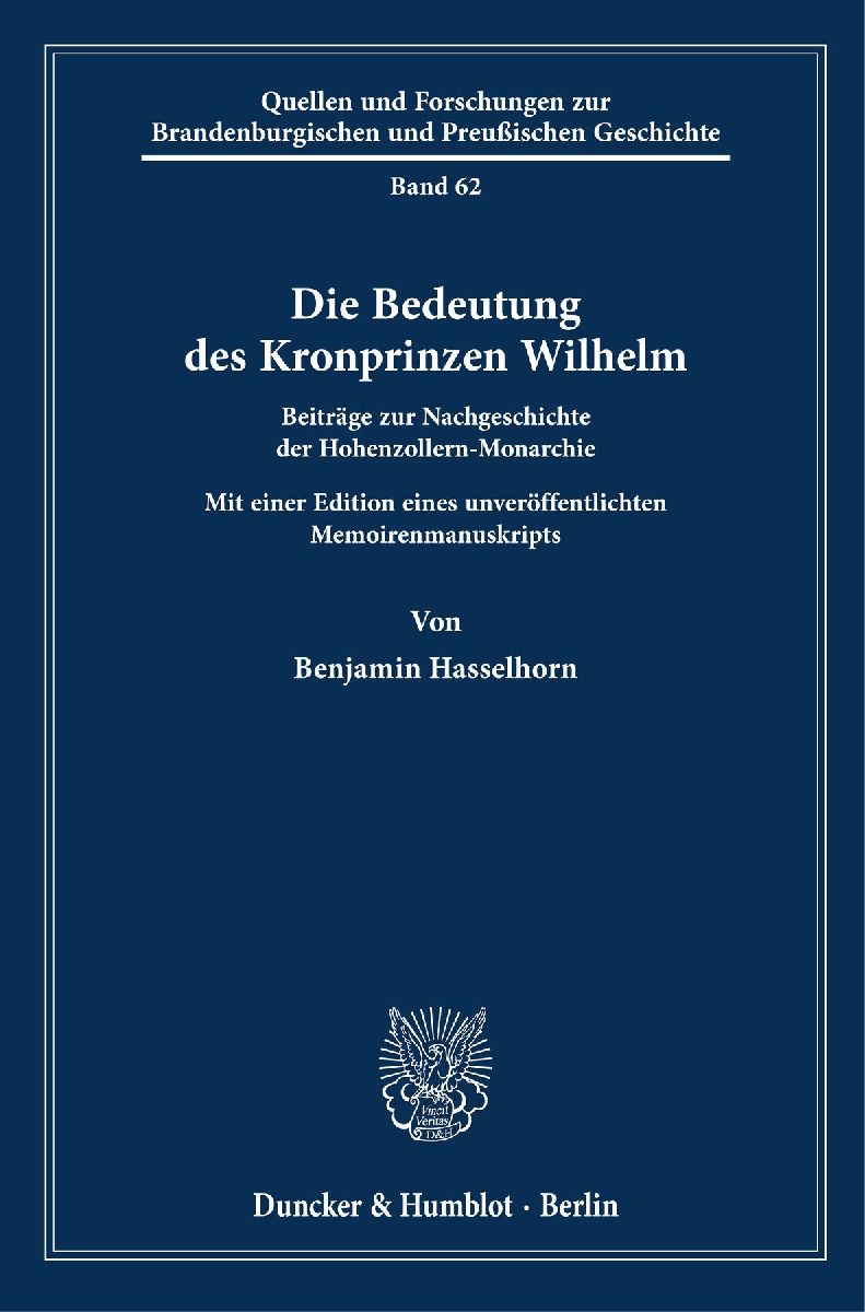 Die Bedeutung des Kronprinzen Wilhelm
