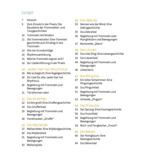 Trommeltier- und Tanzgeschichten