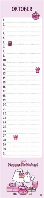 Pusheen Geburtstagskalender Langplaner