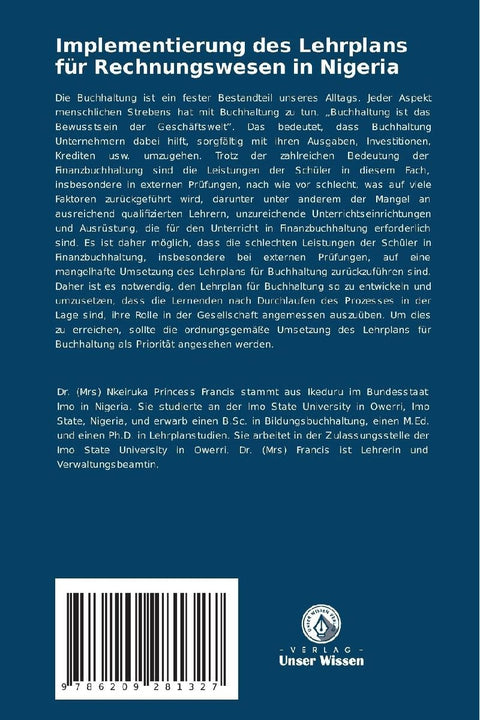 Implementierung des Lehrplans für Rechnungswesen in Nigeria