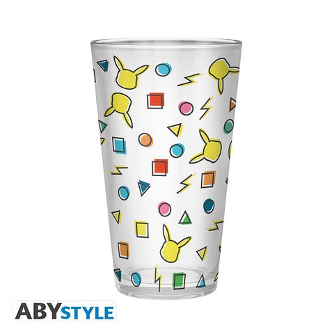 POKEMON - Large Glass - 400ml - Pikachu pattern