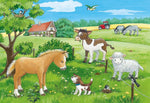 Tierkinder auf dem Land. Puzzle 2 x 12 Teile (Innenansicht)