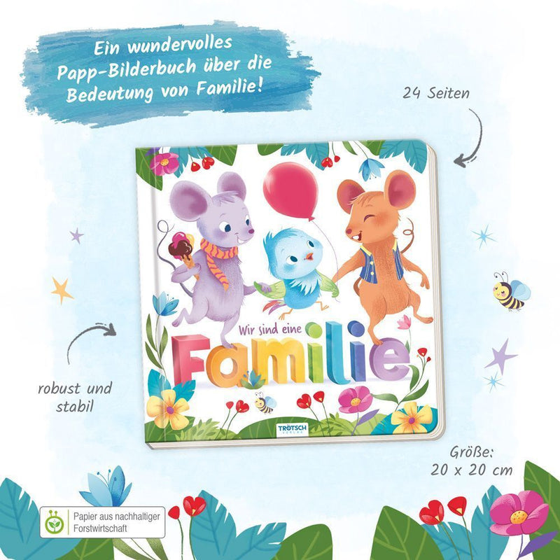 Trötsch Pappenbuch Wir sind eine Familie (Innenansicht)