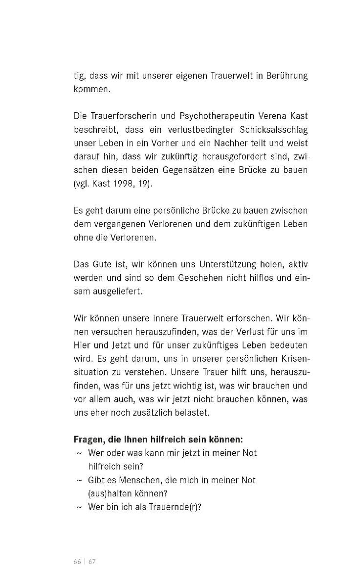 Das Taschenbuch für Trauernde (Innenansicht)