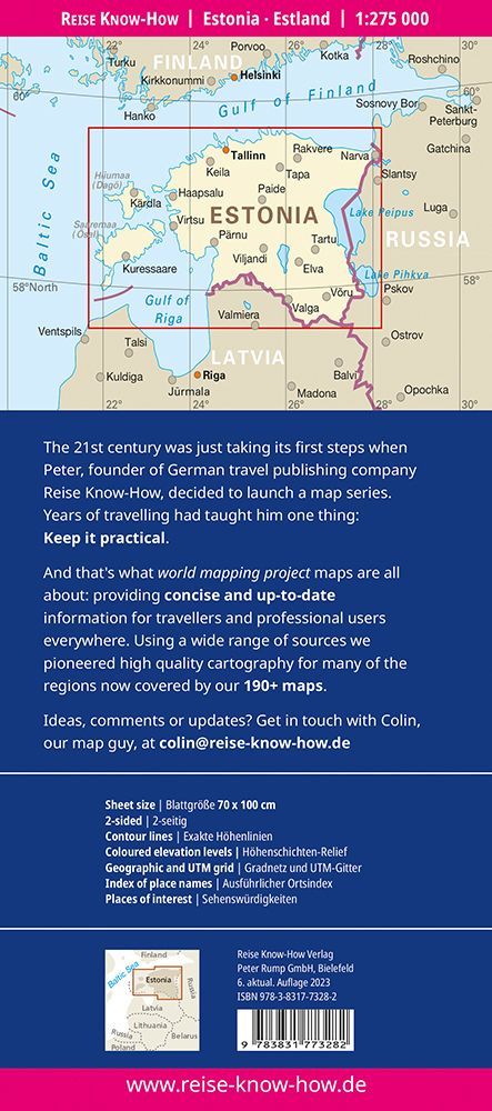 Reise Know-How Landkarte Estland 1 : 275.000