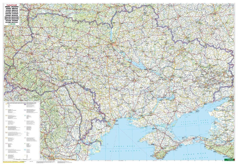 Ukraine - Moldawien, Straßenkarte 1:1.000.000, freytag & berndt (Innenansicht)