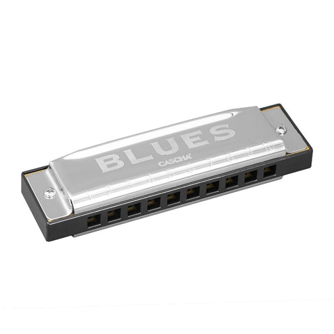 Blues Harmonica in C (incl. case and cleaning cloth)