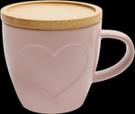 COZY Tasse mit Bambusdeckel (rosa)