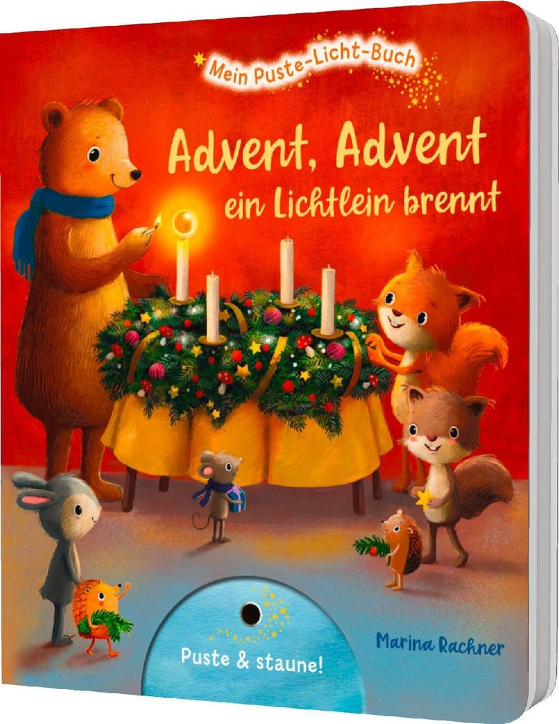 Mein Puste-Licht-Buch: Advent, Advent, ein Lichtlein brennt