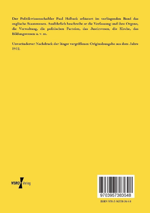 Wie das englische Volk sich selbst regiert