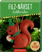 Filz-Nähsets Weihnachts-Anhänger Eule / Eichhörnchen (Innenansicht)