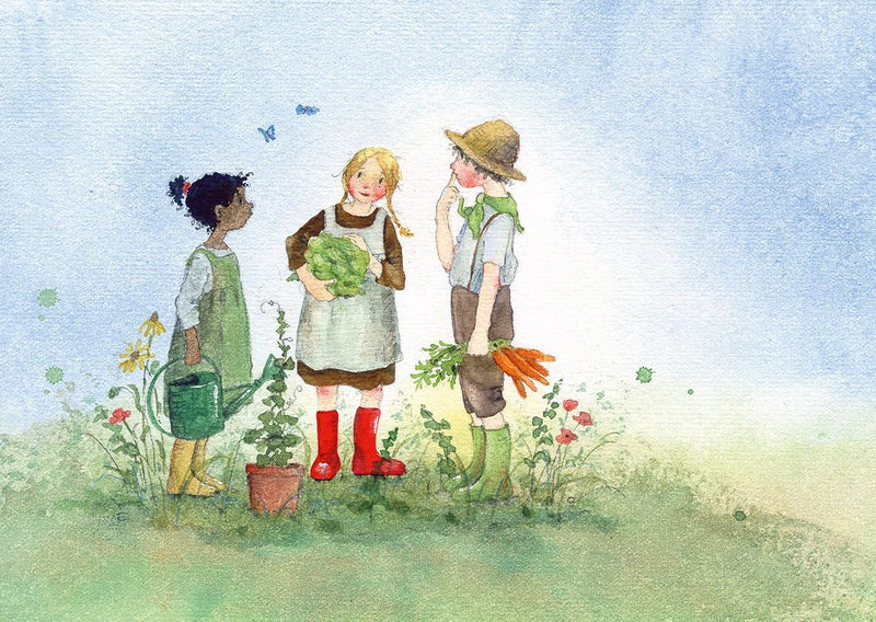 Postkartenbuch 'Gartenkinder' (Innenansicht)