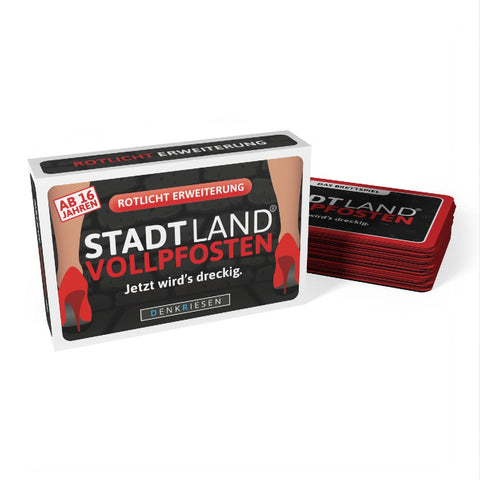 DENKRIESEN - STADT LAND VOLLPFOSTEN® - Das Brettspiel - ERWEITERUNG - ROTLICHT EDITION "Jetzt wird's dreckig."