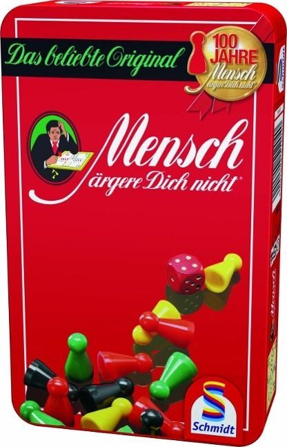 Mensch ärgere Dich nicht. Kleine Ausgabe in Blechdose