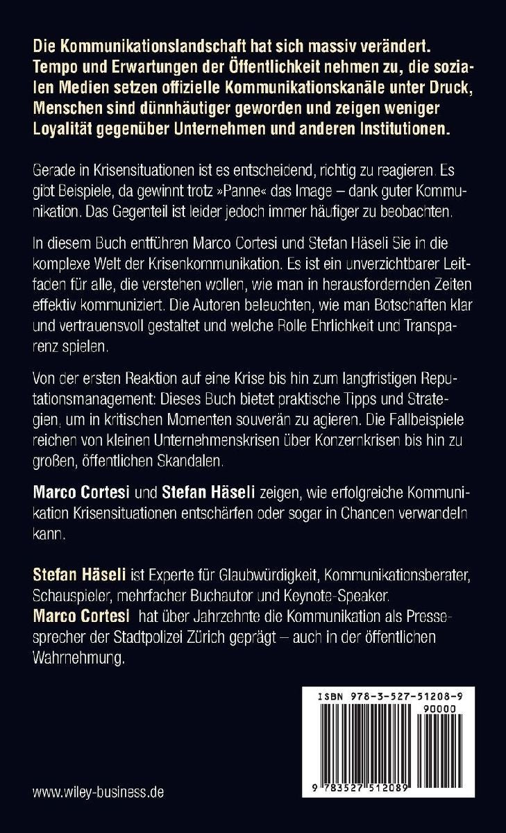 Praxisbuch Krisenkommunikation (Rückseite)