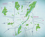 Blaue Glücksorte in München (Innenansicht)
