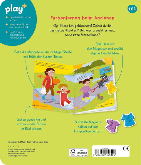 Play+ Mein Spiel mit-Magnetbuch Komm, wir lernen die Farben - ab 18 Monate