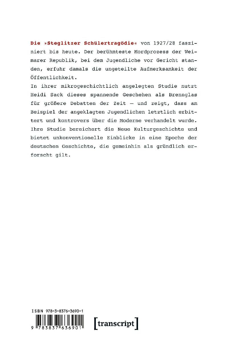 Moderne Jugend vor Gericht (Rückseite)