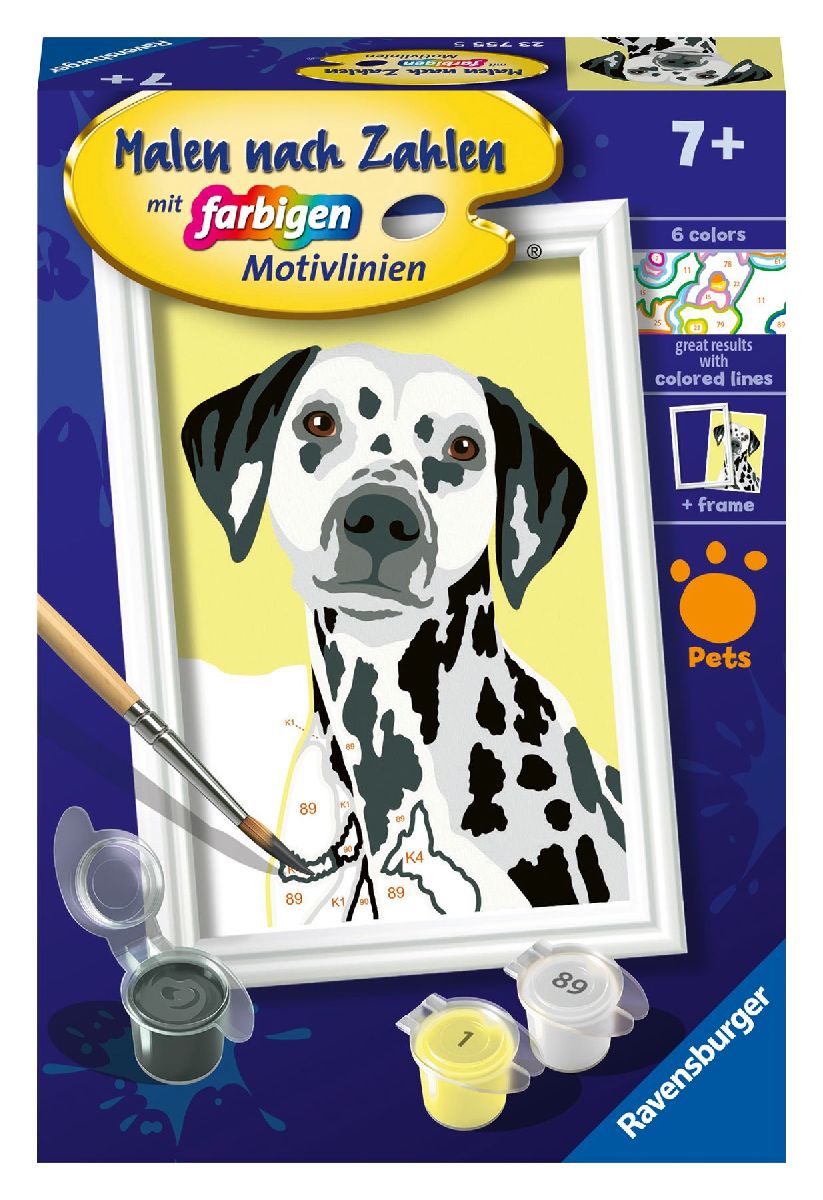 CreArt, Malen nach Zahlen Kinder - Niedlicher Hund