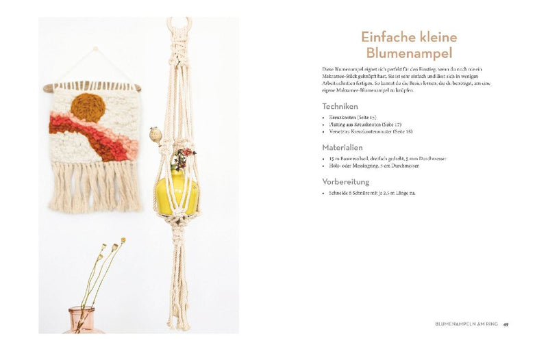 Makramee für Zimmerpflanzen (Innenansicht)