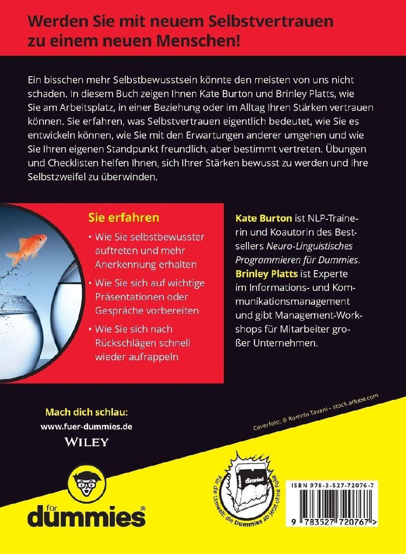 Selbstvertrauen stärken für Dummies (Rückseite)