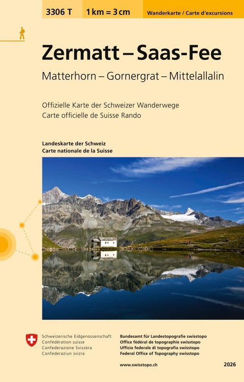 Swisstopo 1 : 33 333 Zermatt - Saas Fee