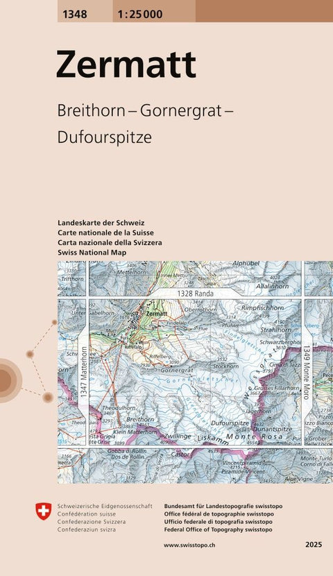 Swisstopo 1 : 25 000 Zermatt